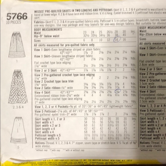 Vintage simplicity skirt pattern - Picture 3 of 6